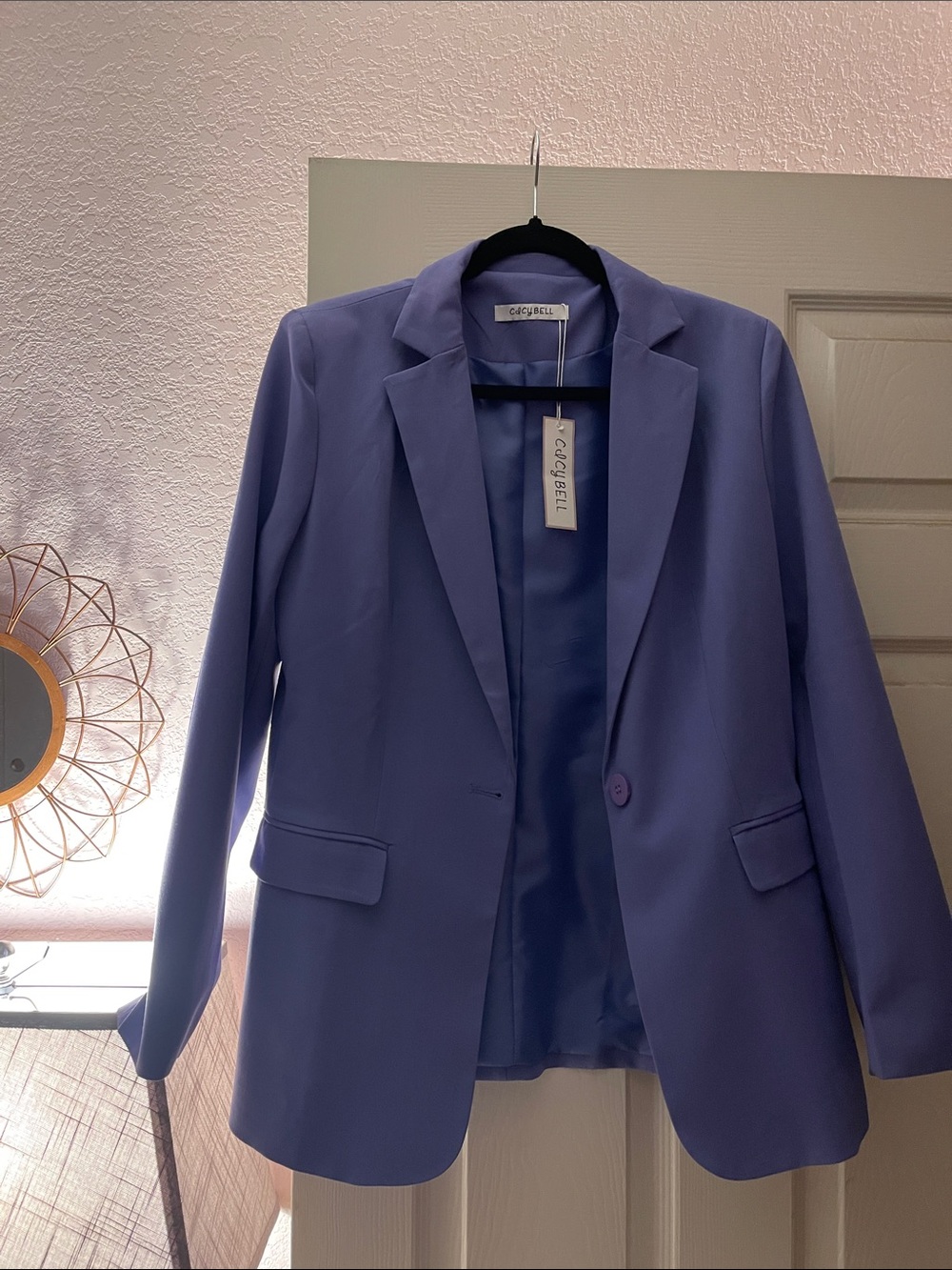 Lavender Single-Button Tailored Blazer